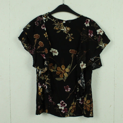 Second Hand YAS Bluse Gr. XS schwarz mehrfarbig geblümt (*)