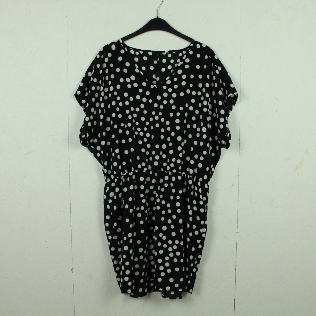 Second Hand BENETTON Kleid Gr. L schwarz weiß gepunktet (*)