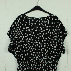 Second Hand BENETTON Kleid Gr. L schwarz weiß gepunktet (*)