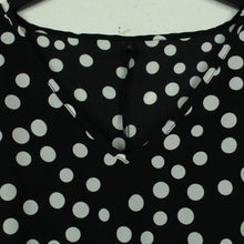 Laden Sie das Bild in den Galerie-Viewer, Second Hand BENETTON Kleid Gr. L schwarz weiß gepunktet (*)