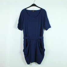Laden Sie das Bild in den Galerie-Viewer, Second Hand ADD DRESS Kleid Gr. 36 blau Kurzarmkleid (*)