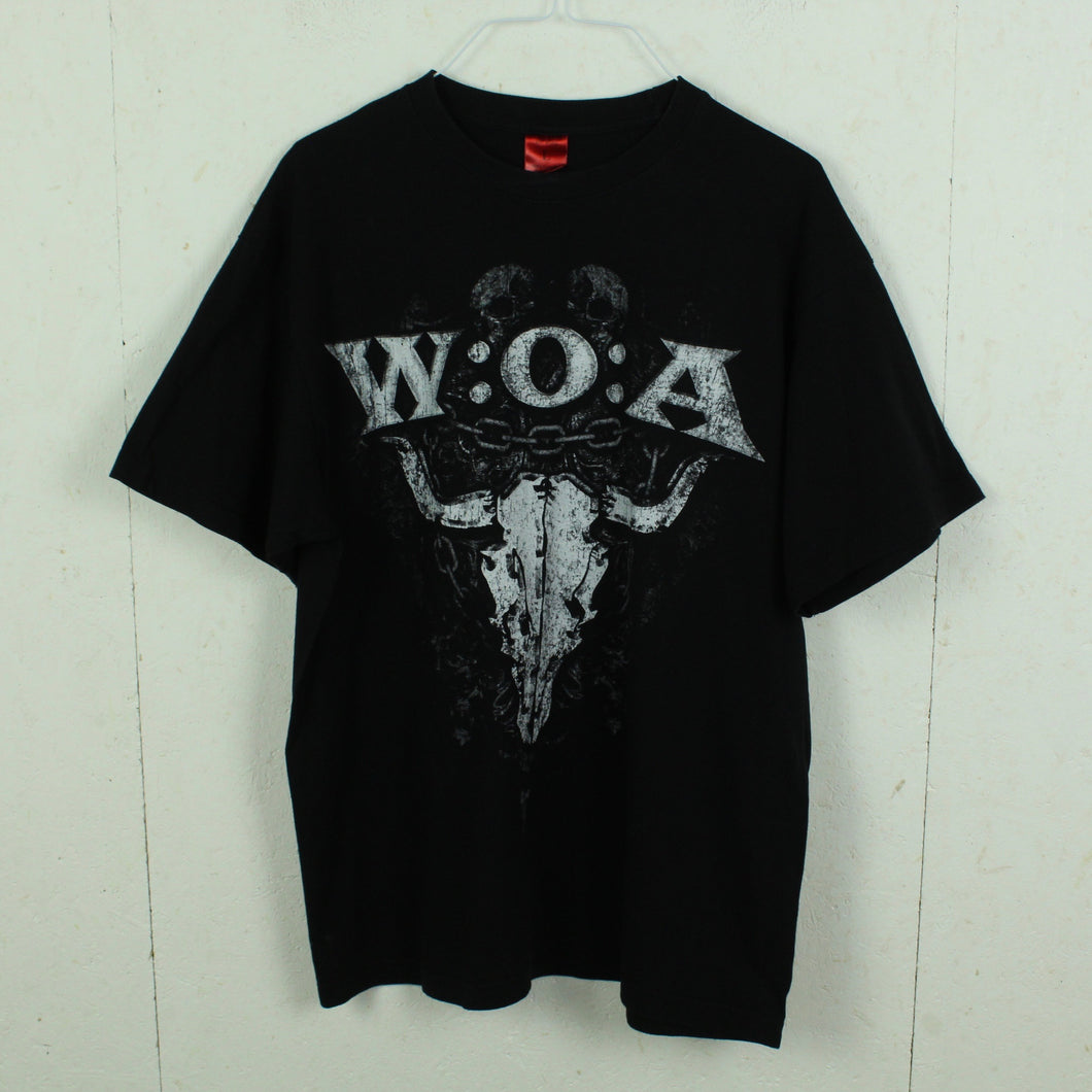 Vintage W:O:A T-Shirt Gr. L Wacken Open Air 2012 schwarz mit Backprint