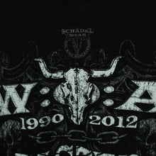 Laden Sie das Bild in den Galerie-Viewer, Vintage W:O:A T-Shirt Gr. L Wacken Open Air 2012 schwarz mit Backprint