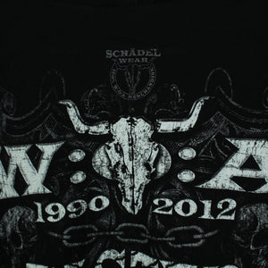 Vintage W:O:A T-Shirt Gr. L Wacken Open Air 2012 schwarz mit Backprint