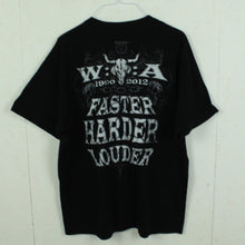 Laden Sie das Bild in den Galerie-Viewer, Vintage W:O:A T-Shirt Gr. L Wacken Open Air 2012 schwarz mit PrintVintage W:O:A T-Shirt Gr. L Wacken Open Air 2012 schwarz mit Backprint