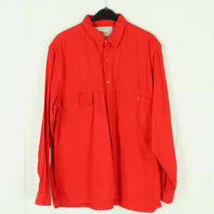 Vintage Flanellhemd Gr. L rot uni Hemd
