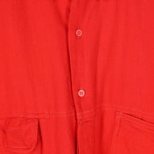 Laden Sie das Bild in den Galerie-Viewer, Vintage Flanellhemd Gr. L rot uni Hemd