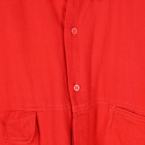 Vintage Flanellhemd Gr. L rot uni Hemd