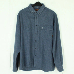 Vintage Flanellhemd Gr. M blau Langarmhemd