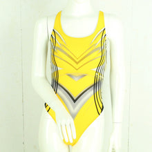 Laden Sie das Bild in den Galerie-Viewer, Vintage Badeanzug Gr. M mehrfarbig Crazy Pattern 80s 90s Beachwear