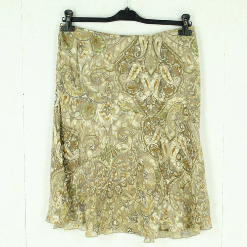 Second Hand MAX MARA Rock Gr. 44 beige gemustert (*)