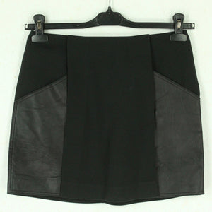 Second Hand 3.1 PHILLIP LIM Minirock Gr. US 2 (dt. 34) schwarz mit Lederapplikation (*)