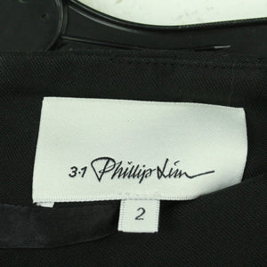Second Hand 3.1 PHILLIP LIM Minirock Gr. US 2 (dt. 34) schwarz mit Lederapplikation (*)
