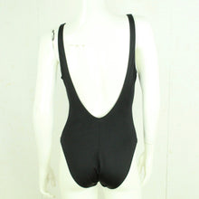 Laden Sie das Bild in den Galerie-Viewer, Vintage Badeanzug Gr. L schwarz gold 80s 90s Beachwear
