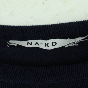 Second Hand NA-KD Pullover Gr. M dunkelblau Feinstrick (*)
