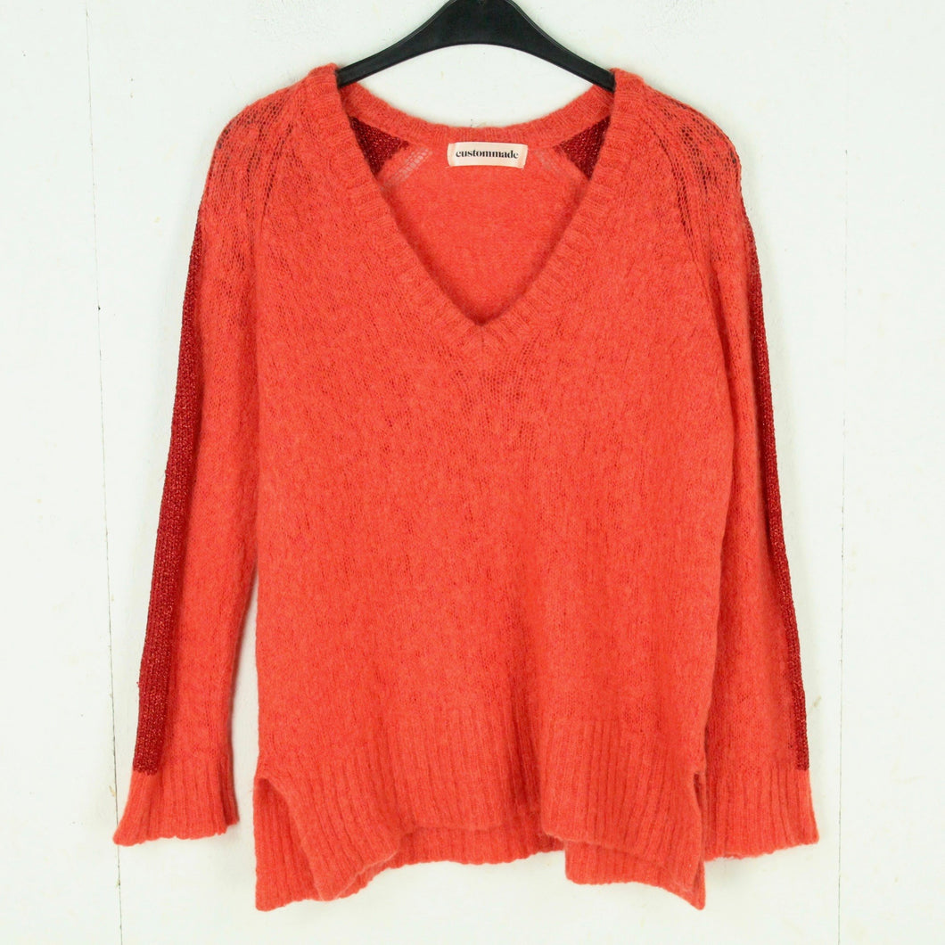 Second Hand CUSTOMMADE Pullover Gr. M rot Strick mit Wolle (*)