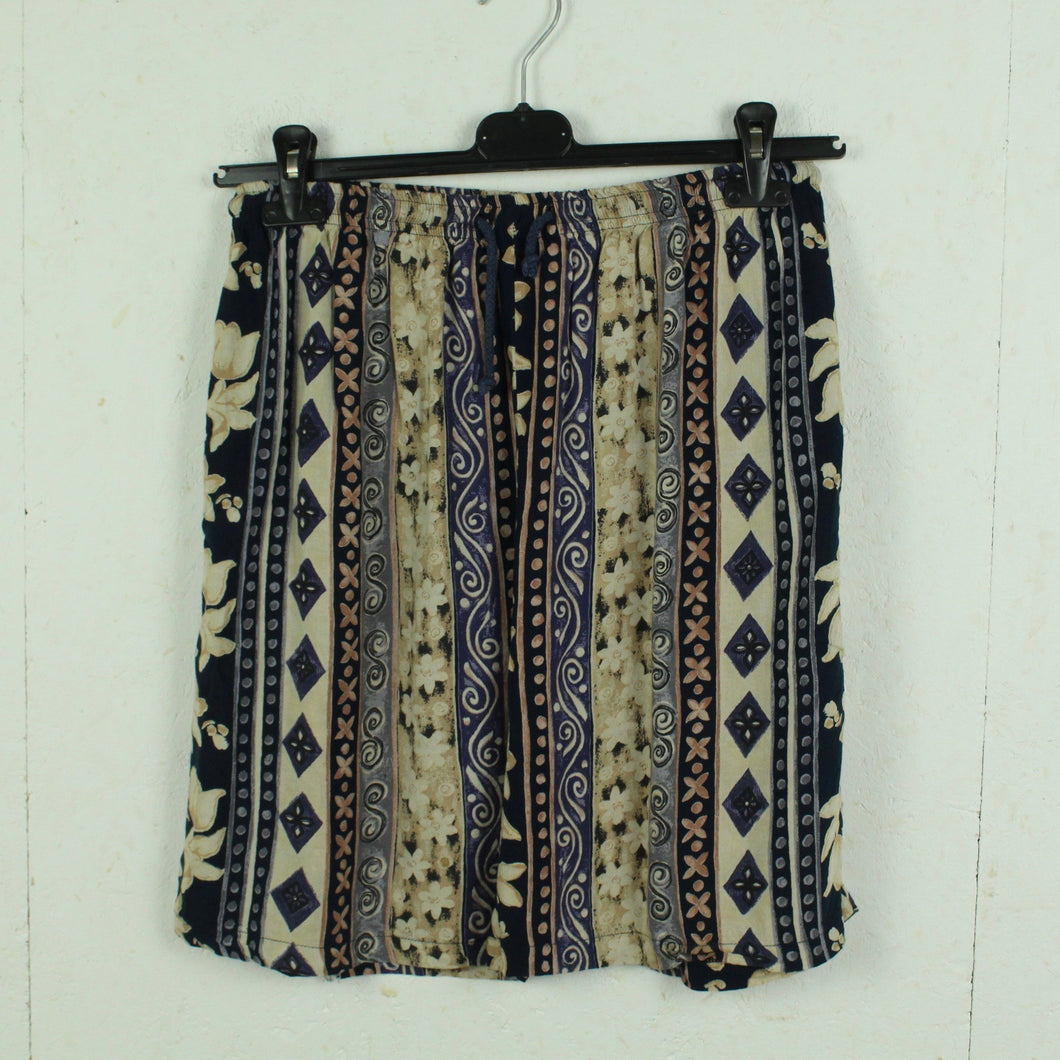 Vintage Shorts Gr. L beige mehrfarbig gemustert Crazy Pattern Sommershorts