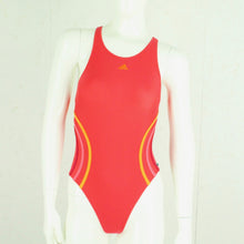 Laden Sie das Bild in den Galerie-Viewer, Vintage ADIDAS Badeanzug Gr. XS rot rosa orange Sport Y2K 00er Beachwear