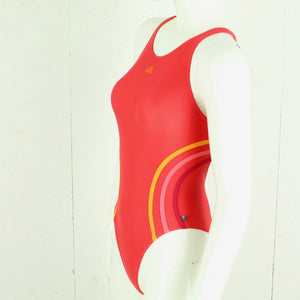 Vintage ADIDAS Badeanzug Gr. XS rot rosa orange Sport Y2K 00er Beachwear