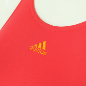 Vintage ADIDAS Badeanzug Gr. XS rot rosa orange Sport Y2K 00er Beachwear