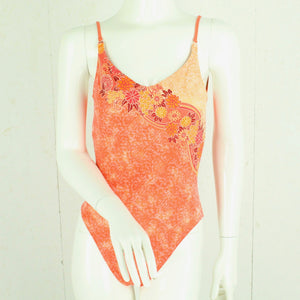 Vintage SPEEDO Badeanzug Gr. S orange mehrfarbig Sport Y2K 00er Beachwear