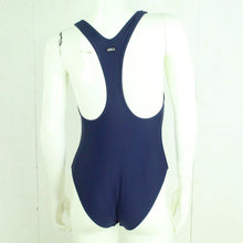 Laden Sie das Bild in den Galerie-Viewer, Vintage ALBATROS Badeanzug Gr. S dunkelblau gelb Sport Y2K 00er Beachwear