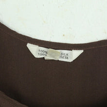 Laden Sie das Bild in den Galerie-Viewer, Vintage Seidentop Gr. XL braun Bluse Seide