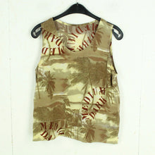 Laden Sie das Bild in den Galerie-Viewer, Vintage Seidentop Gr. M mehrfarbig gemustert Bluse Seide 