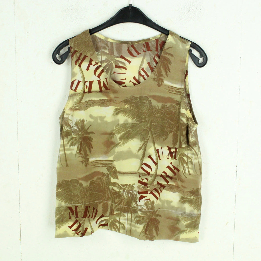 Vintage Seidentop Gr. M mehrfarbig gemustert Bluse Seide 
