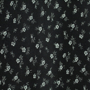 Vintage Seidentop Gr. M schwarz weiß geblümt Bluse Seide