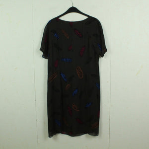 Second Hand INWEAR Kleid Gr. 42 braun mehrfarbig Feder Print (*)