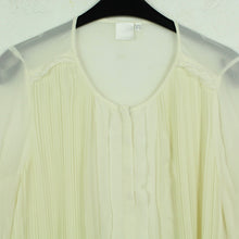 Laden Sie das Bild in den Galerie-Viewer, Second Hand INWEAR Bluse Gr. 42 creme Plisseebluse (*)