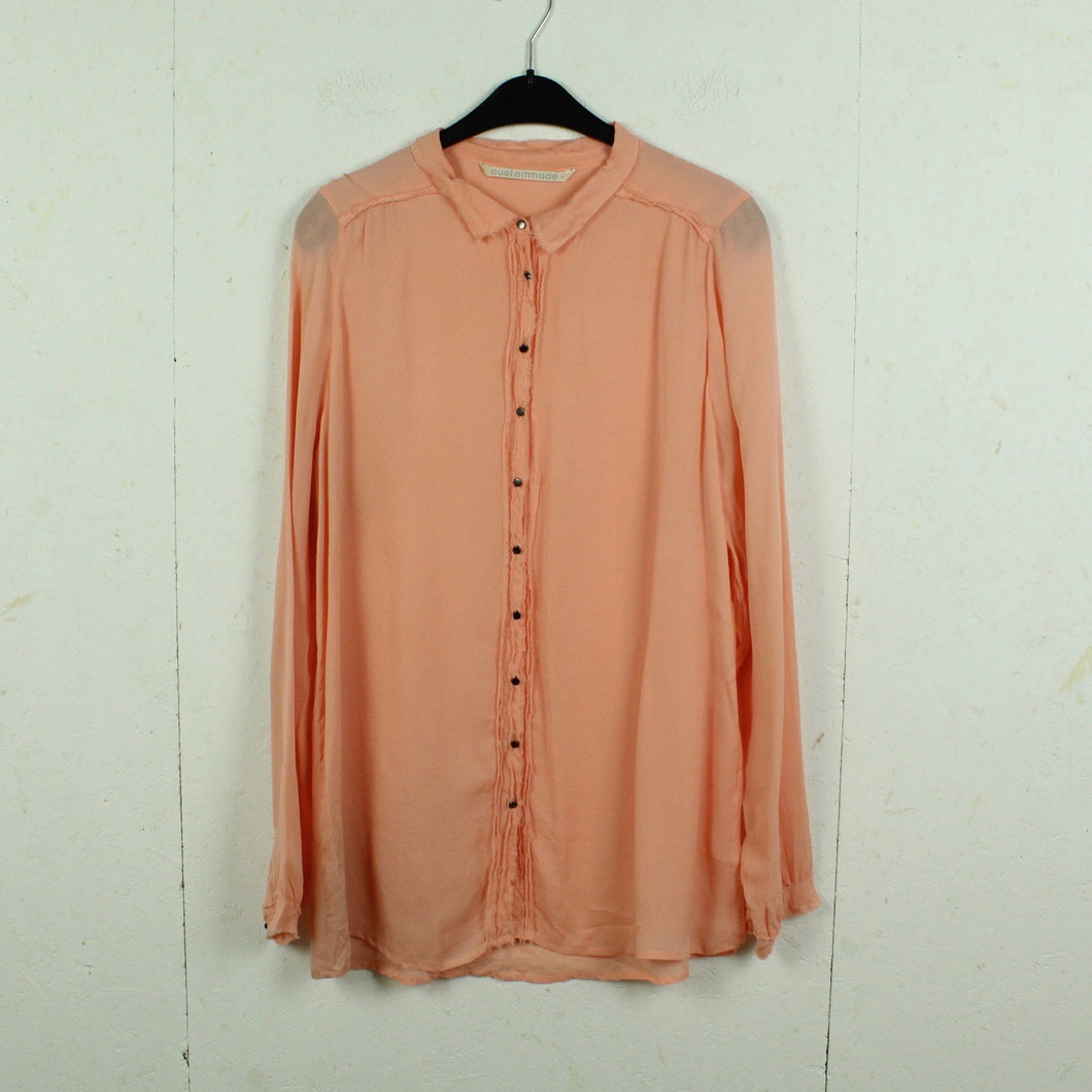 Second Hand CUSTOMMADE Bluse Gr. M orange Langarmbluse (*)