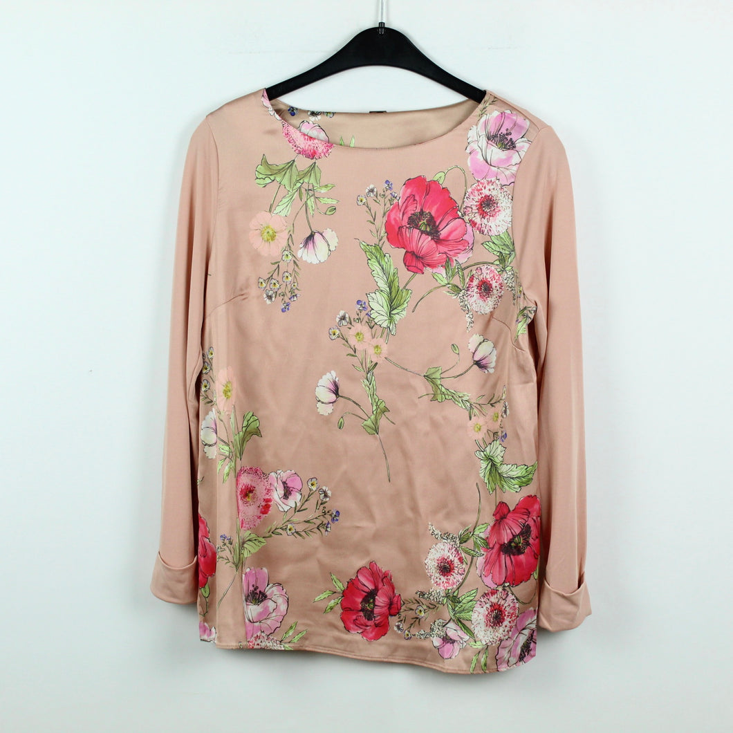 Second Hand GUSTAV Bluse Gr. 36 nude geblümt Langarmbluse NEU (*)