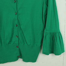 Laden Sie das Bild in den Galerie-Viewer, Second Hand PART TWO Strickjacke Gr. M grün 3/4-Arm Cardigan Strick (*)