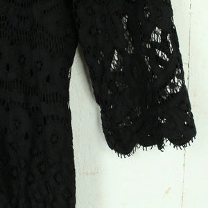 Second Hand DESIGNERS REMIX by CHARLOTTE ESKILDSEN Midikleid Gr. XS schwarz Spitze (*)
