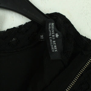 Second Hand DESIGNERS REMIX by CHARLOTTE ESKILDSEN Midikleid Gr. XS schwarz Spitze (*)