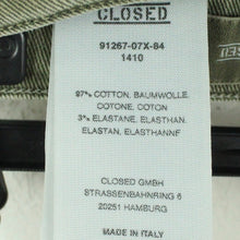 Laden Sie das Bild in den Galerie-Viewer, Second Hand CLOSED Jeans Gr. 38 (It 42) grün Mod. 1410 (*)
