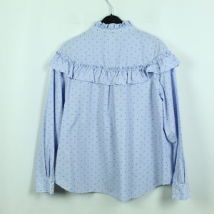Second Hand H&M Bluse Gr. 40 blau weiß gestreift mit Punkten (*)