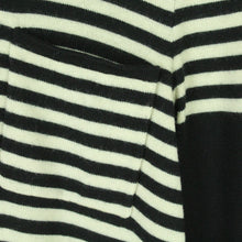 Laden Sie das Bild in den Galerie-Viewer, Second Hand RENA LANGE Pullover Gr. 38 schwarz weiß gestreift Feinstrick (*)