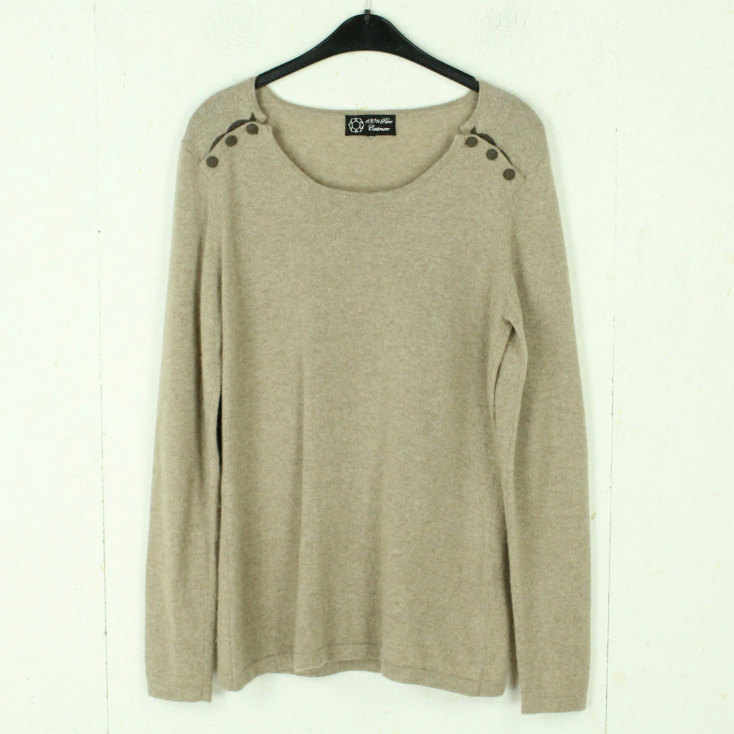 Second Hand PURE Kaschmirpullover Gr. M beige Strick Kaschmir Pullover (*)