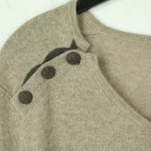 Second Hand PURE Kaschmirpullover Gr. M beige Strick Kaschmir Pullover (*)