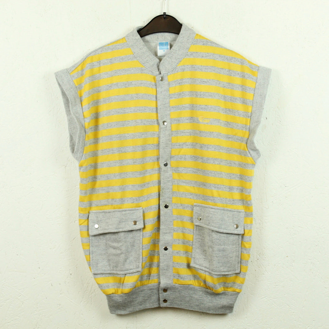 Vintage Sweatshirt Gr. M gelb grau gestreift Sweatweste