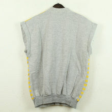 Laden Sie das Bild in den Galerie-Viewer, Vintage Sweatshirt Gr. M gelb grau gestreift Sweatweste