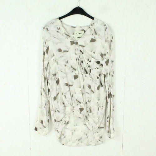 Second Hand KAREN BY SIMONSEN Bluse Gr. 42 creme mehrfarbig gemustert (*)