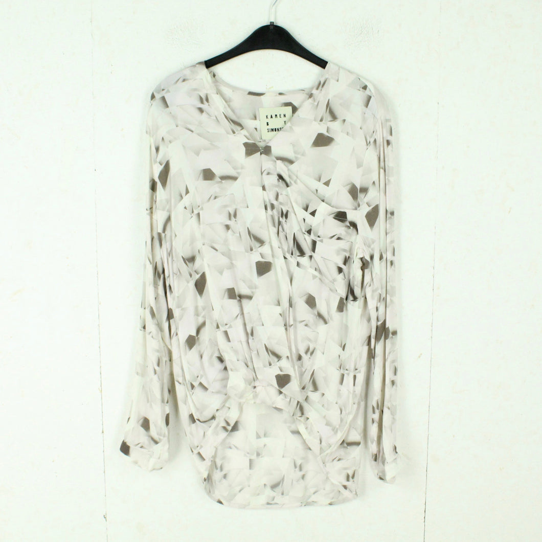 Second Hand KAREN BY SIMONSEN Bluse Gr. 42 creme mehrfarbig gemustert (*)