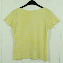 Laden Sie das Bild in den Galerie-Viewer, Vintage Shirt Gr. S gelb weiß gestreift Sommertop