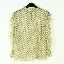 Laden Sie das Bild in den Galerie-Viewer, Second Hand PIGALLE Bluse Gr. S beige gemustert (*)
