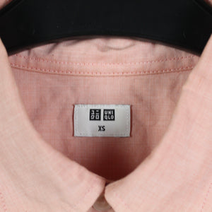 Second Hand UNIQLO Hemdbluse Gr. XS rosa oversized Hemd Bluse (*)