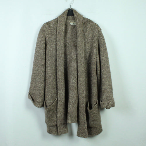 Second Hand LES COPAINS Vintage Cardigan Strickjacke Gr. one size braun meliert (*)